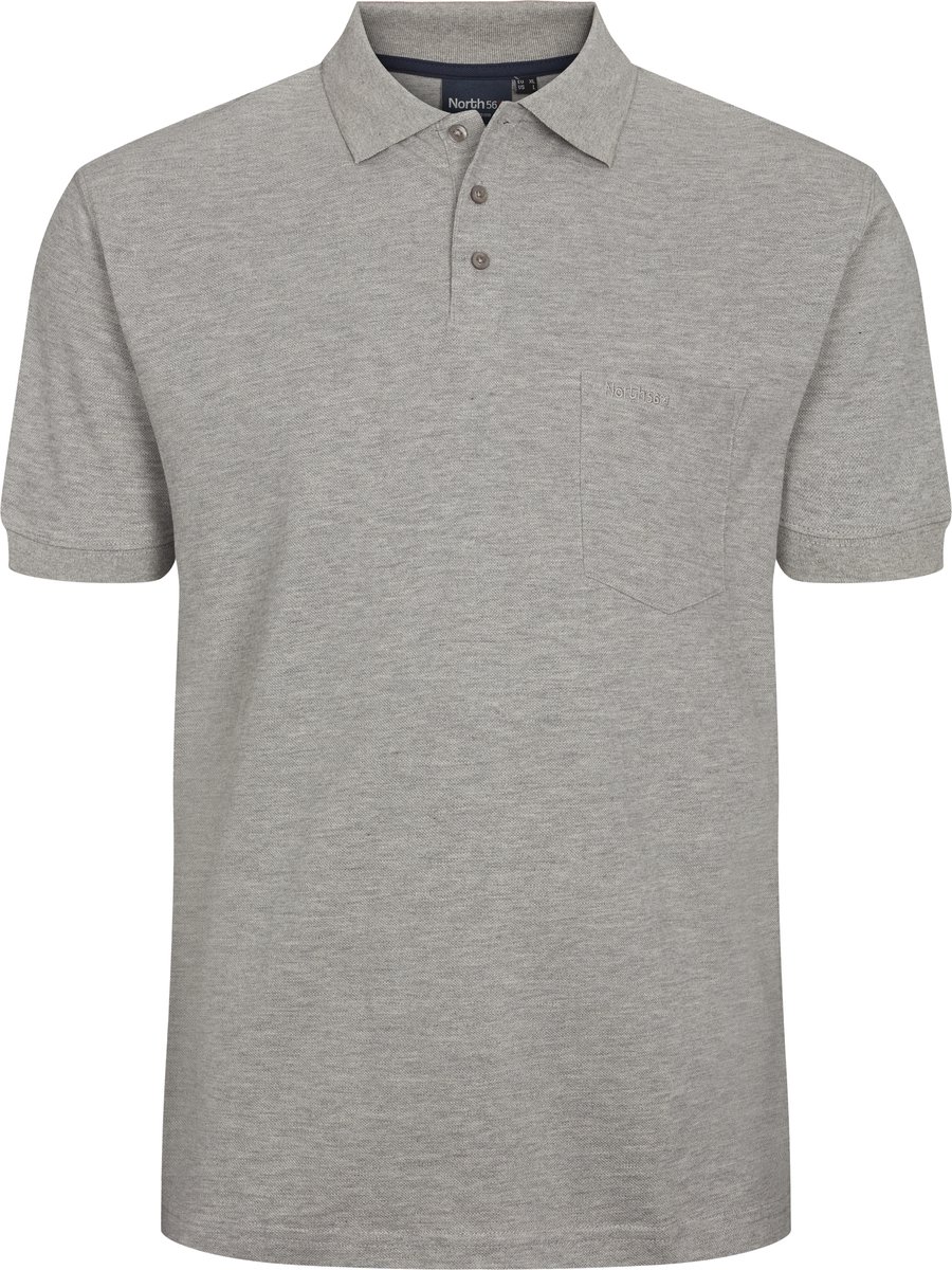 North 56°4 Polo's | Grijs | 8XL | 2-Pack | 3 Knopen