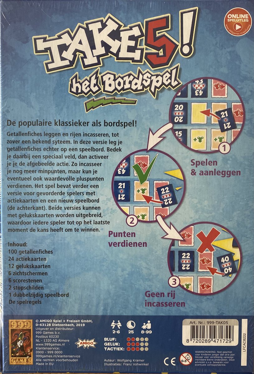 Take5! Het bordspel 999games — cadeau in Partyspellen - foto 2