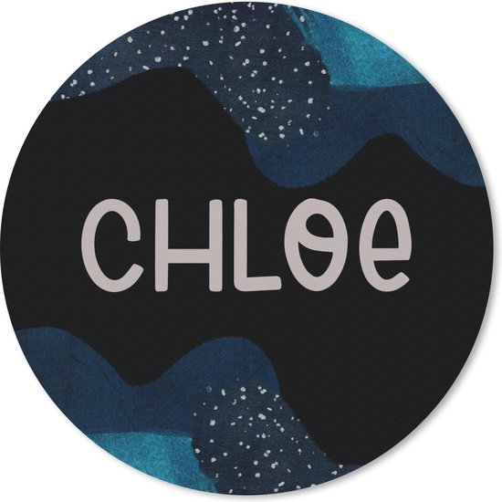 Foto: Muismat mousepad rond chloe pastel meisje 30x30 cm ronde muismat