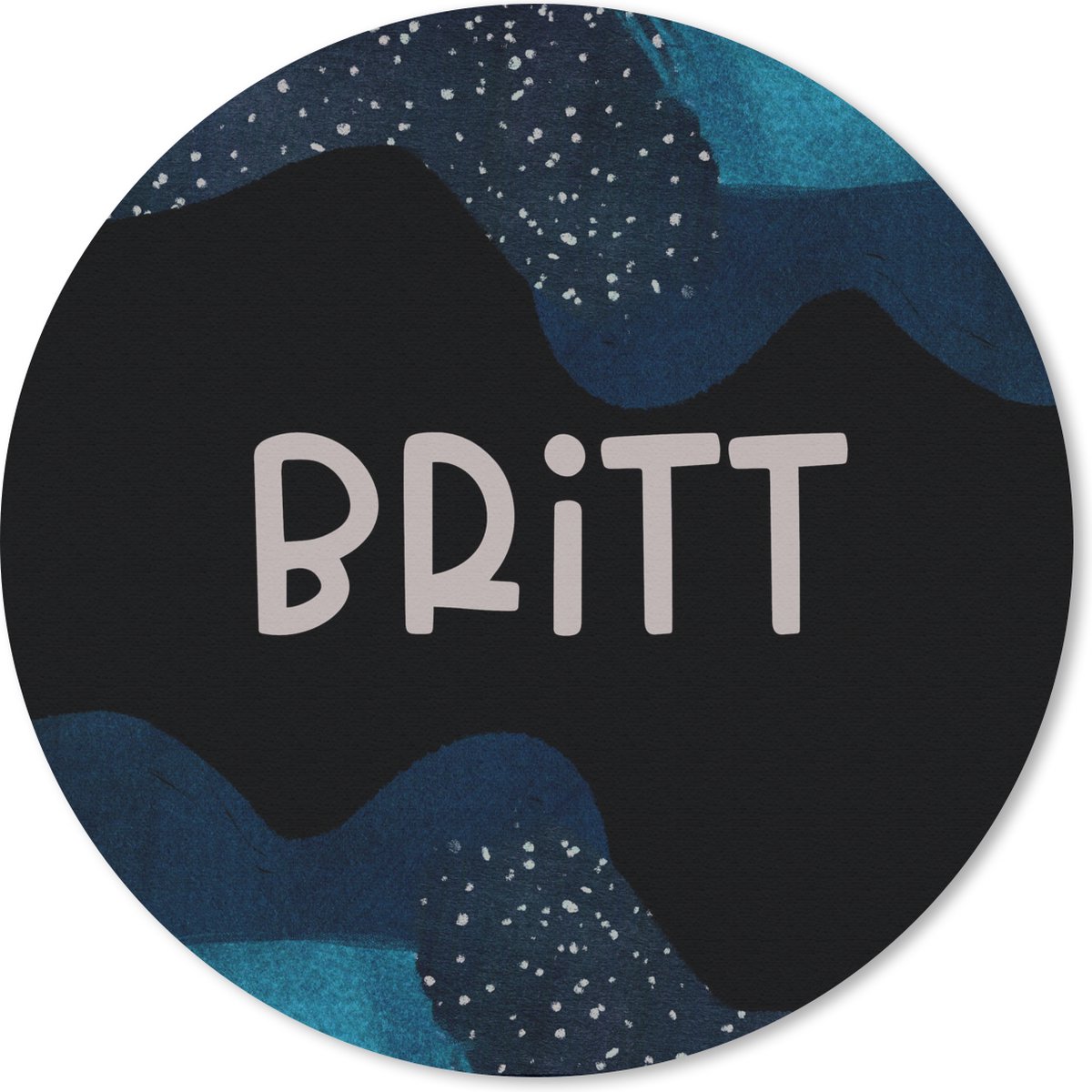 Muismat rond 50x50 cm - Mousepad Britt - Pastel - Meisje - Ronde muismatten