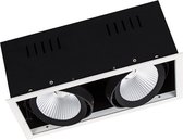 Ledvance LED Spot Vierkant Multi Kantelbaar Zwart-Wit 2x30W 5400lm 38D - 830 Warm Wit | Zaagmaat 320x160mm