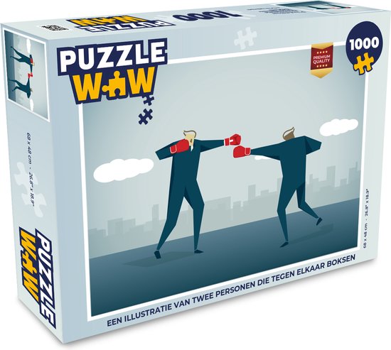 Puzzel twee personen die tegen elkaar boksen - Legpuzzel - Puzzel 1000  stukjes volwassenen | bol.com