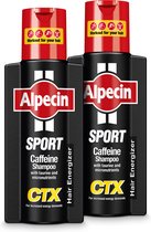 Alpecin Sport Cafeïne Shampoo CTX met Taurine 2x 250ml | Natuurlijke haargroei voor mannen