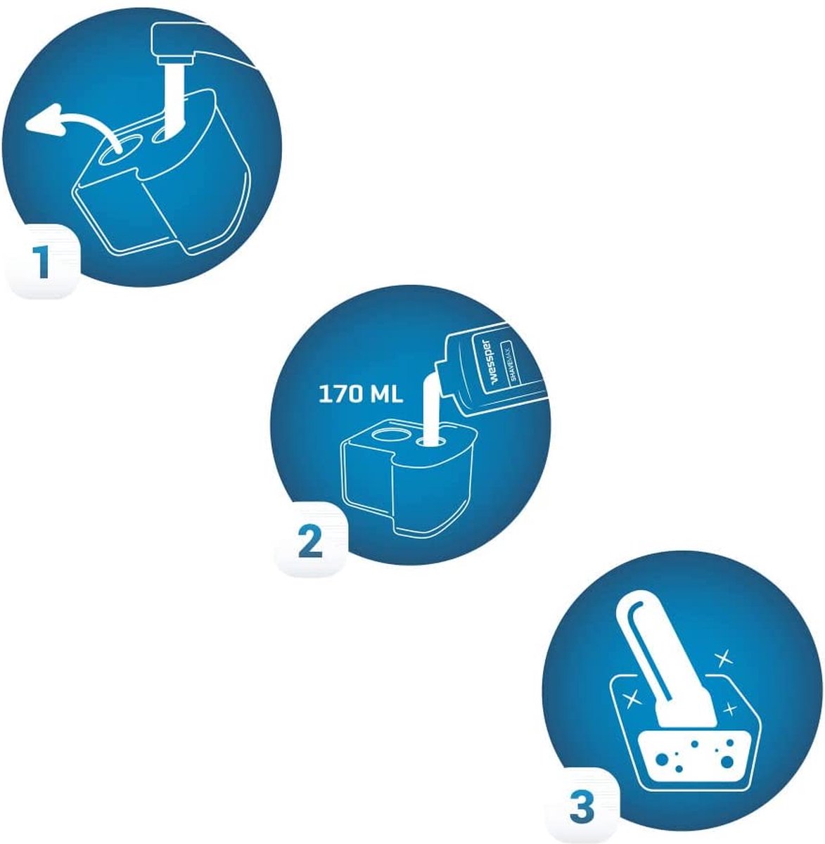 Scheerkop reiniger geschikt voor het bijvullen van Braun Clean & Renew