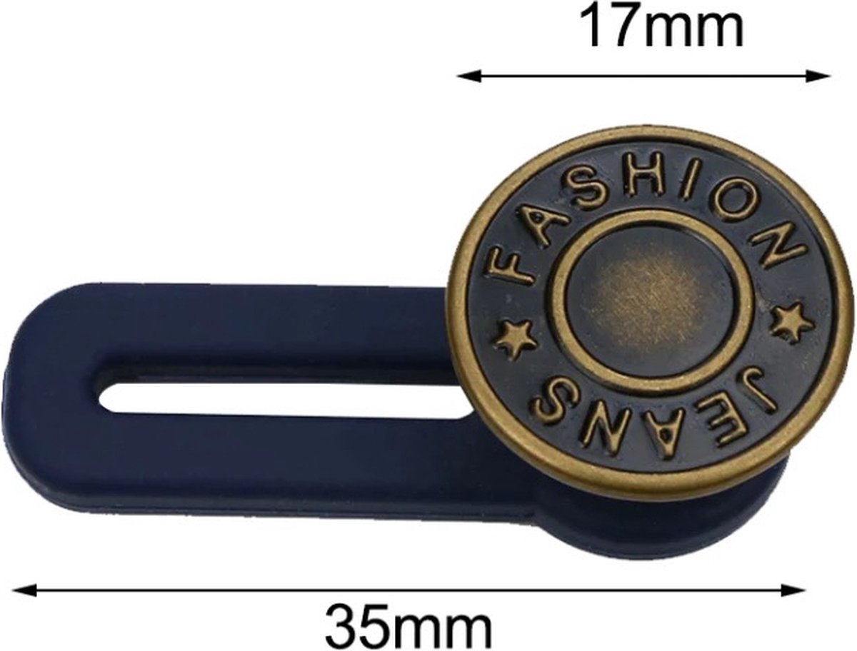 Rallonge de Boutonnière Premium 5 Pièces Argent Extenseur de pantalon