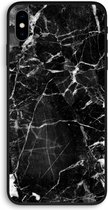 Case Company® - Hoesje geschikt voor iPhone XS Max hoesje - Zwart Marmer - Biologisch Afbreekbaar Telefoonhoesje - Bescherming alle Kanten en Schermrand