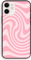 Case Company® - Hoesje geschikt voor iPhone 12 hoesje - Swirl Roos - Biologisch Afbreekbaar Telefoonhoesje - Bescherming alle Kanten en Schermrand