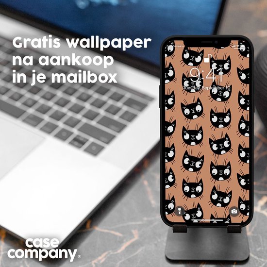 Case Company® - Coque iPhone 12 mini - Chat - Protection de téléphone biodégradable - Tous les côtés et protection des bords d'écran