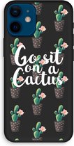 Case Company® - Hoesje geschikt voor iPhone 12 mini hoesje - Cactus quote - Biologisch Afbreekbaar Telefoonhoesje - Bescherming alle Kanten en Schermrand