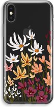 Case Company® - Hoesje geschikt voor iPhone XS Max hoesje - Painted wildflowers - Soft Cover Telefoonhoesje - Bescherming aan alle Kanten en Schermrand