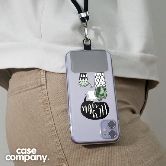 Case Company® - Coque Xiaomi Redmi Note 10 Pro avec cordon - Hey you cactus - Protection de téléphone avec cordon Zwart - Protection de tous les côtés et sur tout l'écran