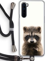 Case Company® - Hoesje met koord geschikt voor OnePlus Nord hoesje met Koord - Rocco - Telefoonhoesje met Zwart Koord - Bescherming aan alle Kanten en Over de Schermrand