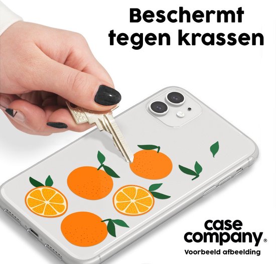 Case Company® - Coque Samsung Galaxy A21s avec cordon - Serez-vous ma clémentine - Protection de téléphone avec cordon Zwart - Tous les côtés et sur la protection des bords de l'écran