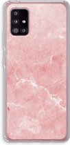 Case Company® - Hoesje geschikt voor Samsung Galaxy A51 5G hoesje - Roze marmer - Soft Cover Telefoonhoesje - Bescherming aan alle Kanten en Schermrand