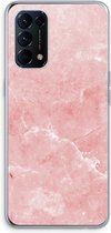 Case Company® - Hoesje geschikt voor Oppo Find X3 Lite hoesje - Roze marmer - Soft Cover Telefoonhoesje - Bescherming aan alle Kanten en Schermrand