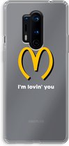 Case Company® - Hoesje geschikt voor OnePlus 8 Pro hoesje - I'm lovin' you - Soft Cover Telefoonhoesje - Bescherming aan alle Kanten en Schermrand