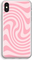 Case Company® - Hoesje geschikt voor iPhone XS hoesje - Swirl Roos - Soft Cover Telefoonhoesje - Bescherming aan alle Kanten en Schermrand