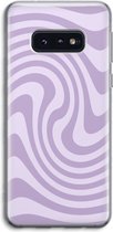 Case Company® - Hoesje geschikt voor Samsung Galaxy S10e hoesje - Swirl Paars - Soft Cover Telefoonhoesje - Bescherming aan alle Kanten en Schermrand