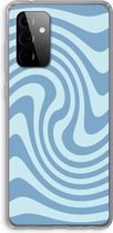 Case Company® - Hoesje geschikt voor Samsung Galaxy A72 hoesje - Swirl Blauw - Soft Cover Telefoonhoesje - Bescherming aan alle Kanten en Schermrand