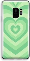 Case Company® - Hoesje geschikt voor Samsung Galaxy S9 hoesje - Hart Groen - Soft Cover Telefoonhoesje - Bescherming aan alle Kanten en Schermrand