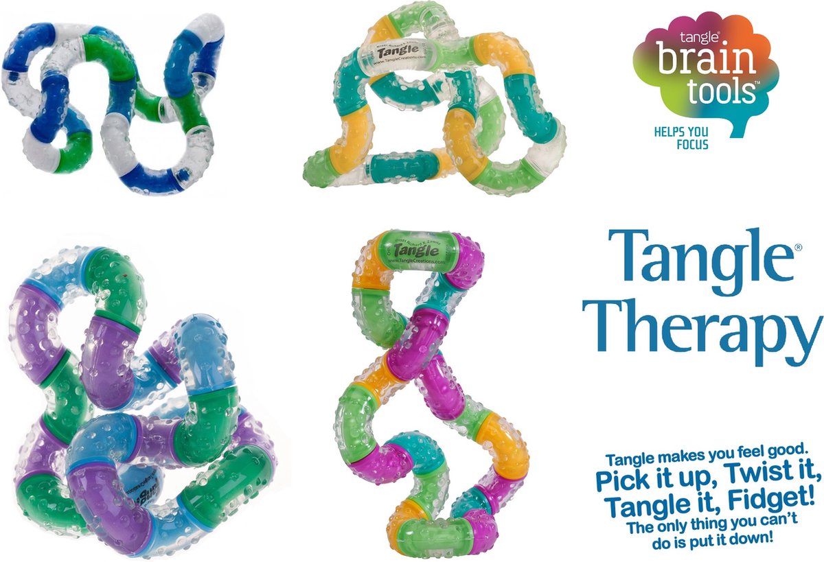 Tangle Therapy Voordeelpakket - Fidget Toy voor kinderen en volwassenen - Fidget Toy voor school - Cadeau voor tieners en volwassenen - Kleuren variëren