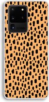 Case Company® - Hoesje geschikt voor Samsung Galaxy S20 Ultra hoesje - Panter - Soft Cover Telefoonhoesje - Bescherming aan alle Kanten en Schermrand