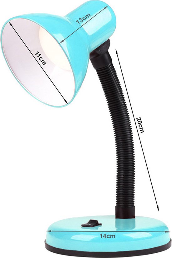 Bureaulamp blauw - buigzame poot - metaal - kinderkamer — afbeelding 3