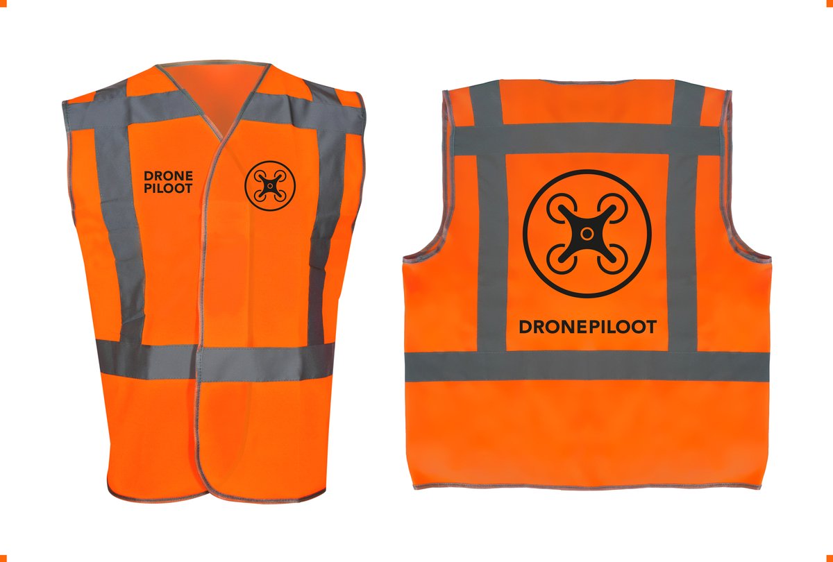 Drone vest (Veiligheid vest) oranje, RWS & ProRail - Maat XL/2XL NL
