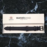 OMAZU Zwart Leren Apple Watch Bandje - 38/40/41 mm - Series 1,2,3,4,5,6,7,8,9,SE -Geschikt voor Apple Watch