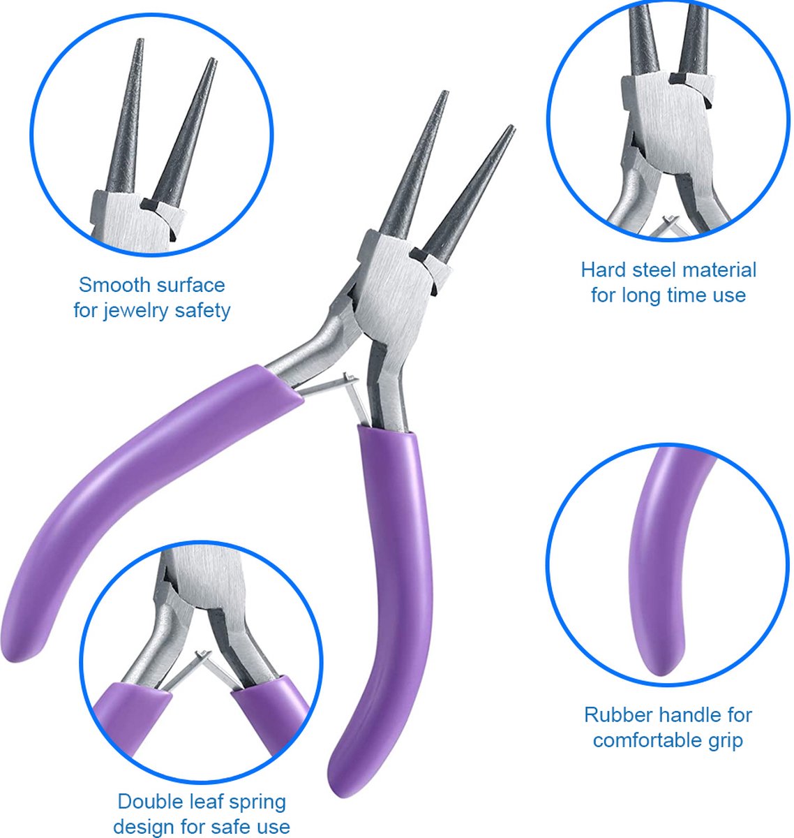 MMOBIEL 4x Sieraden Tangen Set voor Sieraden Maken / Repareren / DIY Tools — afbeelding 6