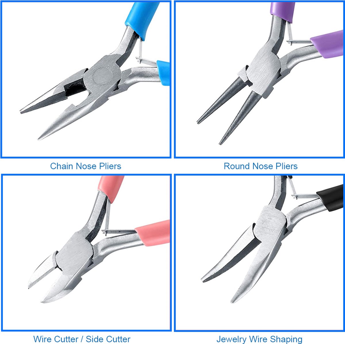 MMOBIEL 4x Sieraden Tangen Set voor Sieraden Maken / Repareren / DIY Tools — afbeelding 3