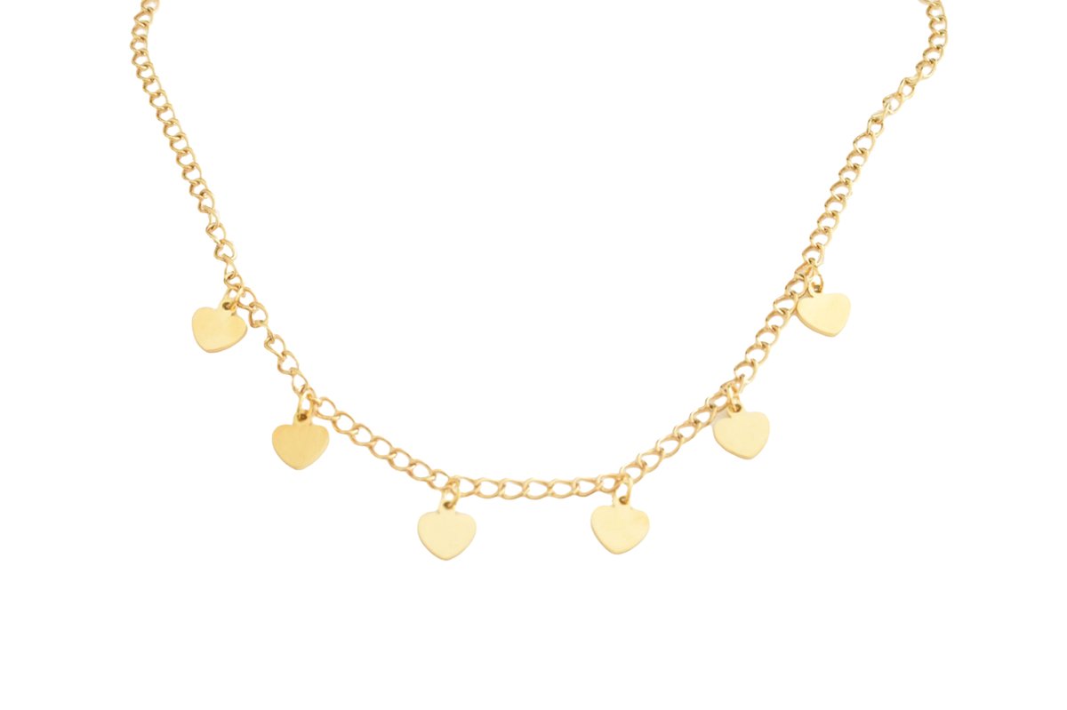 Gouden halsketting met een I2 Champagne Diamant-3358TP | sieraden