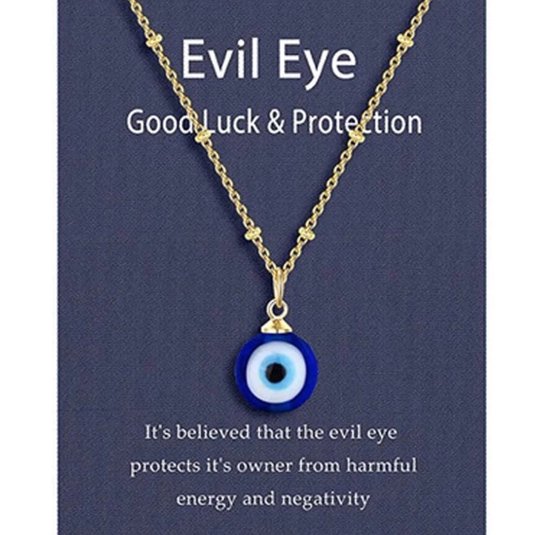 Evileye – evil – eye – blauwe evileye – ketting – unisex - goudkleurig –  geluk –... | bol.com