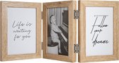 Fotolijst - Henzo - Piano Triple Swing Portrait - Collagelijst voor 3 foto's - Fotomaat 13x18 cm - Naturel