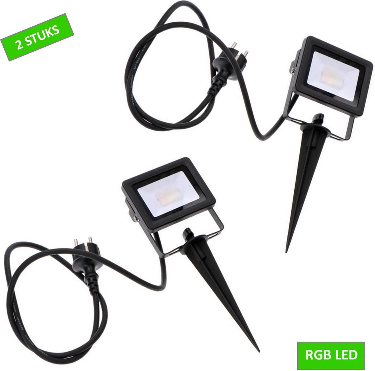 WEGA led-tuinspot voor buiten, IP44, bewegingsmelder, stekker, zwart, 11,4 W, 944 lm, warmwit
