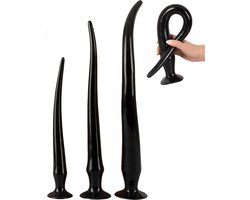 Lusty Super Lange Buttplug Set van 3 - Met Zuignap - Flexibel - Anaalplug voor gevorderden - Anal Toys - Sex Toys - Seksspeeltjes