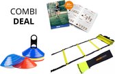 Ciclón Sports Combideal -  4 meter loopladder / speedladder / trainingsladder - 20 trainingshoedjes - Boek loopladder oefeningen