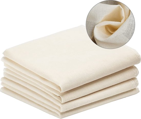 Zeefdoek met trekkoord voor het zeven van sap - 10 stuks - 20 x 30 cm