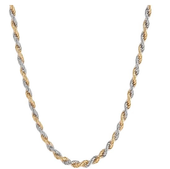 Fashion Jewelry Rope Chain Goud/Zilver Twist Heren Dames