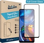 Motorola Moto E32/E32s screenprotector - Full Cover - Gehard glas - Zwart - Just in Case