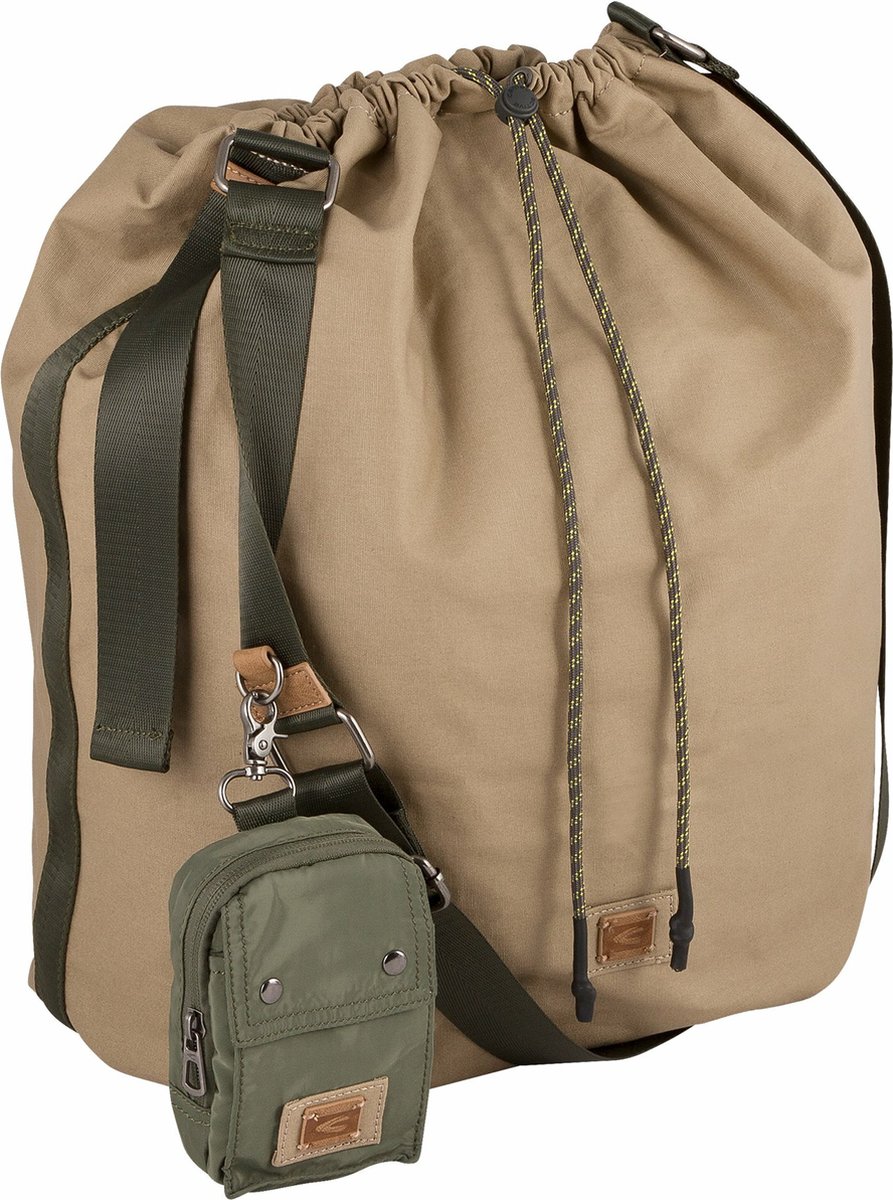 camel active LAONA Cross tas in licht canvas materiaal - Maat womenswear-OS - Beige