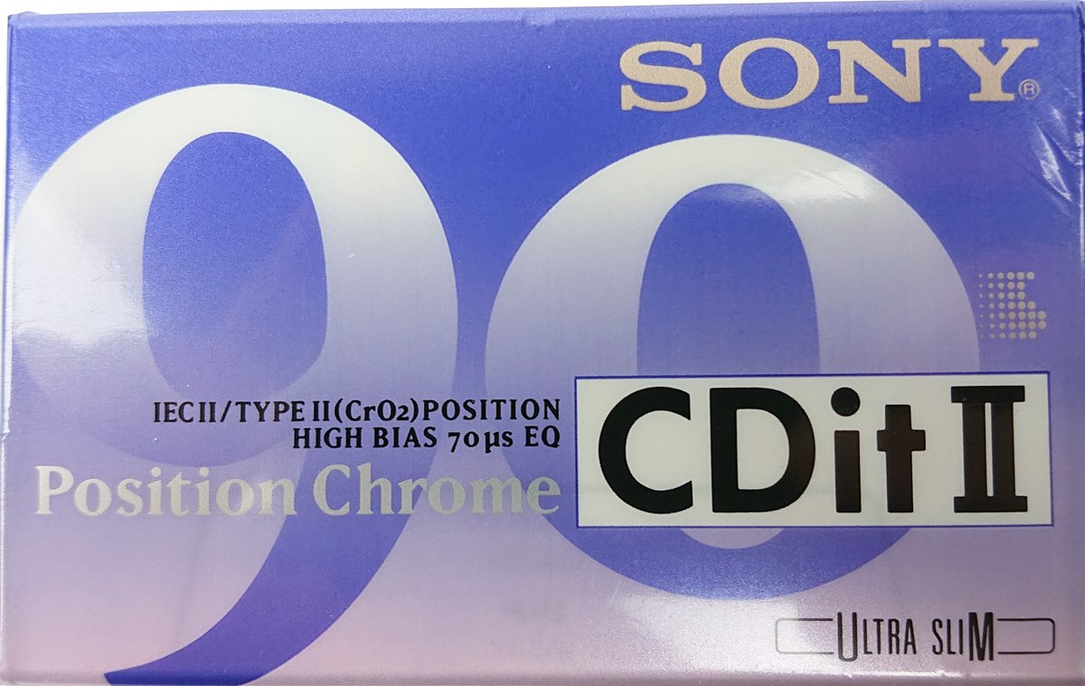 SONY Audiocassetta C-90CDIT2C - Cassetta A Nastro Cromo 90 Minuti