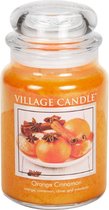 Bougie Village Grand Pot Orange Cannelle