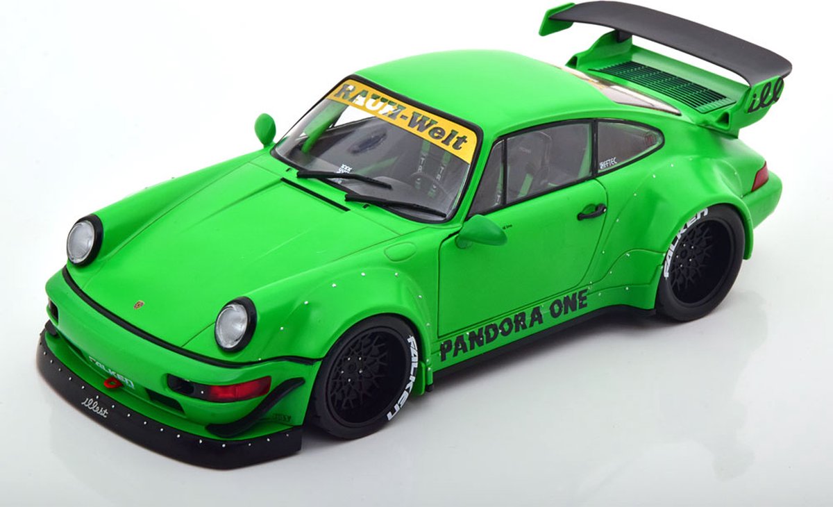 Porsche RWB Pandora One (Groen) (22 cm) 1/18 Solido {Modelauto - Schaalmodel - Model auto - Miniatuurauto}