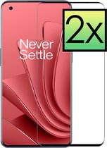 Screenprotector Geschikt voor OnePlus 10 Pro Screenprotector Tempered Glass Gehard Glas Full Cover - 2x