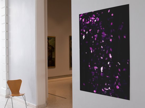 Abstract Plexiglas Schilderij - 100 x 150 cm - Plexiglas Wall Art - Purple - Full Color Druk - 5 mm Dik - Met Ophangsysteem