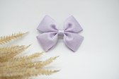 Haarstrikken Satijn Metallic Mini regular - Lila - Haarclip - Glitter - Baby shower - Bows and Flowers