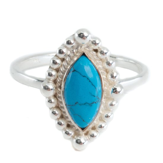 Ring Pierre Gemme Turquoise – Argent 925 (Taille 17)