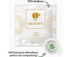 Lollo Caffè "Oro" Arabica Koffie - ESE Koffiepads - 150 stuks - Napolitaanse gebrande koffie