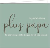 Mailbox - wenskaart elliskaartjes - happy birthday plus papa, je bent een échte bonus voor ons gezin